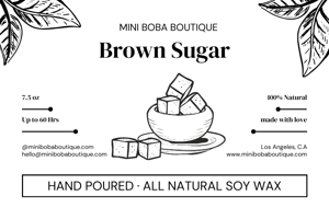 Sip & Savor: Boba-Inspired Brown Sugar Milk Tea Soy Candle