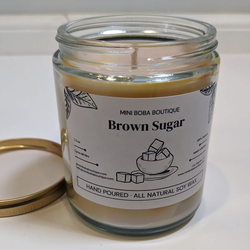 Sip & Savor: Boba-Inspired Brown Sugar Milk Tea Soy Candle
