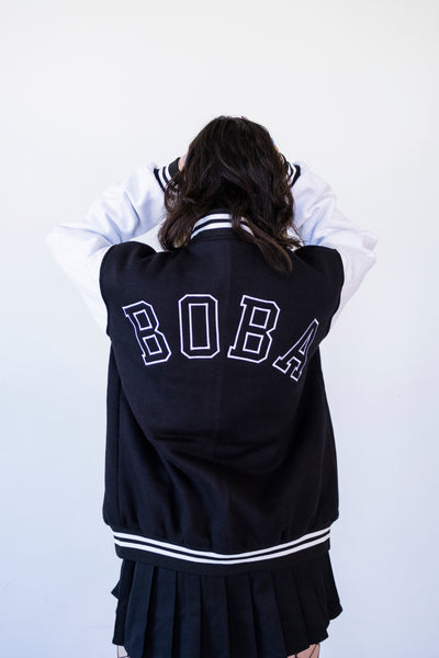 Boba Bliss Varsity Jacket - Stylish Fusion of Comfort and Fandom
