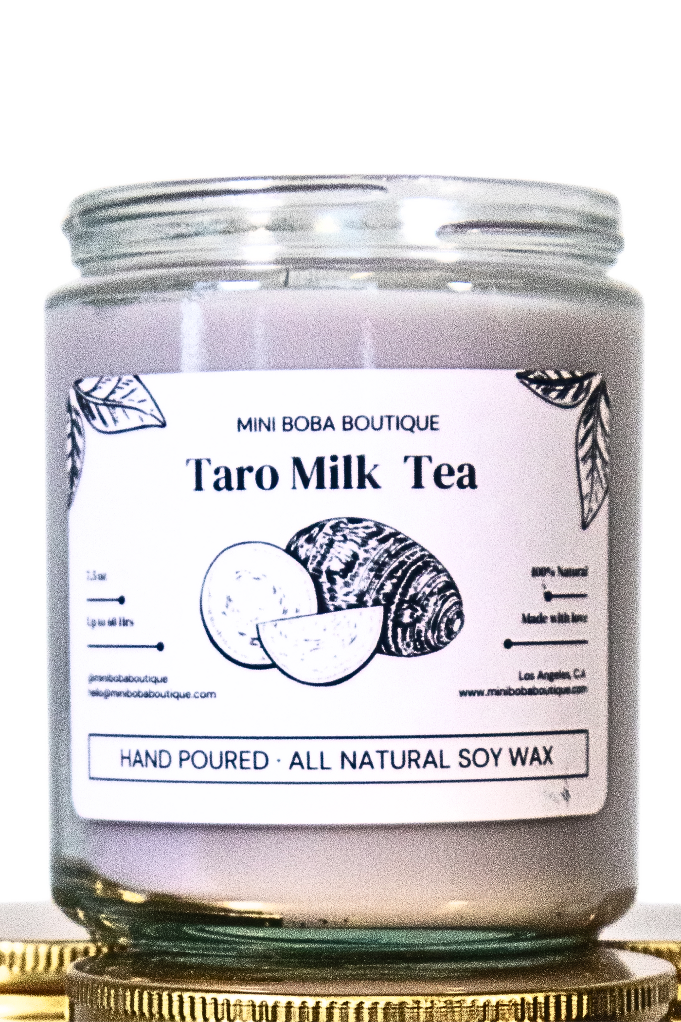 Crafted Comfort: Taro Milk Tea Soy Candle – Boba Bliss in Every Scented Moment