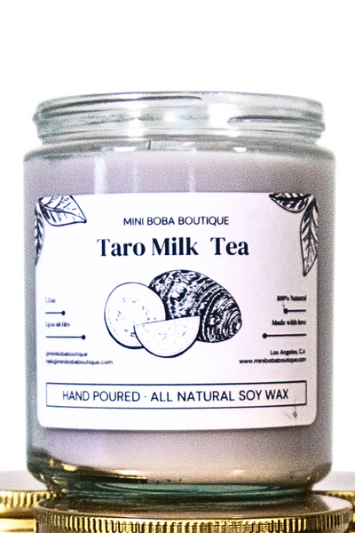 Crafted Comfort: Taro Milk Tea Soy Candle – Boba Bliss in Every Scented Moment