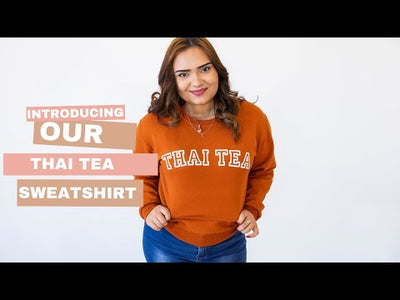 Thai Tea Spirit: College-Style Thai Tea Sweatshirt for Fashion Enthusiasts