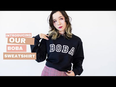 Boba Squad Varsity Font Sweatshirt – Unisex Boba Apparel